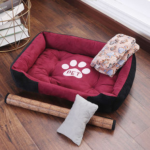 Internet Celebrity Dog ​​House and Cat House, Winter Warm Teddy Small, Medium and Large Dog Mat, Four-Season Universal Pet Supplies Bed