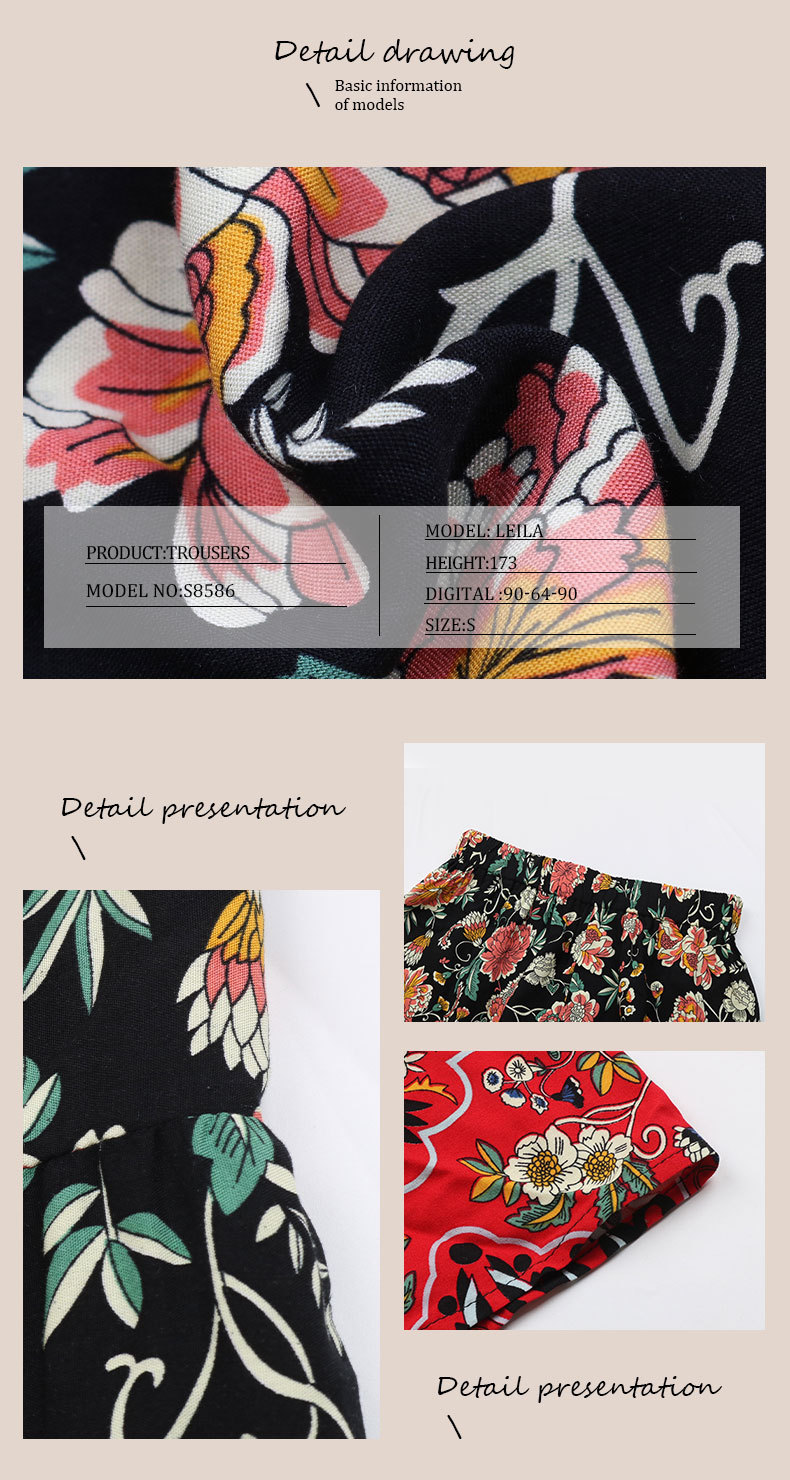 Calças largas estampadas com pernas largas_voghion.com