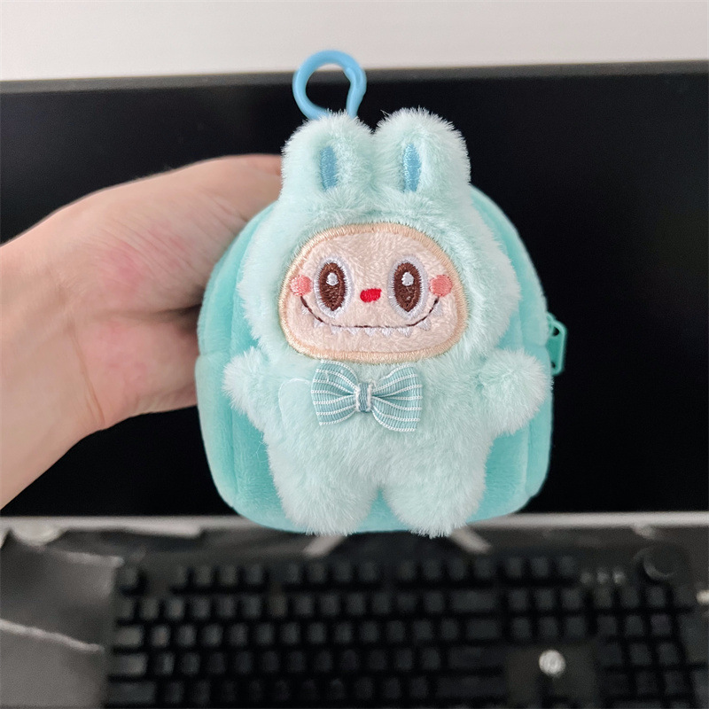 新しいラブブバニー小銭入れ漫画かわいいクロスボーダーミニバッグポータブル機内持ち込みバッグに掛けることができます|undefined