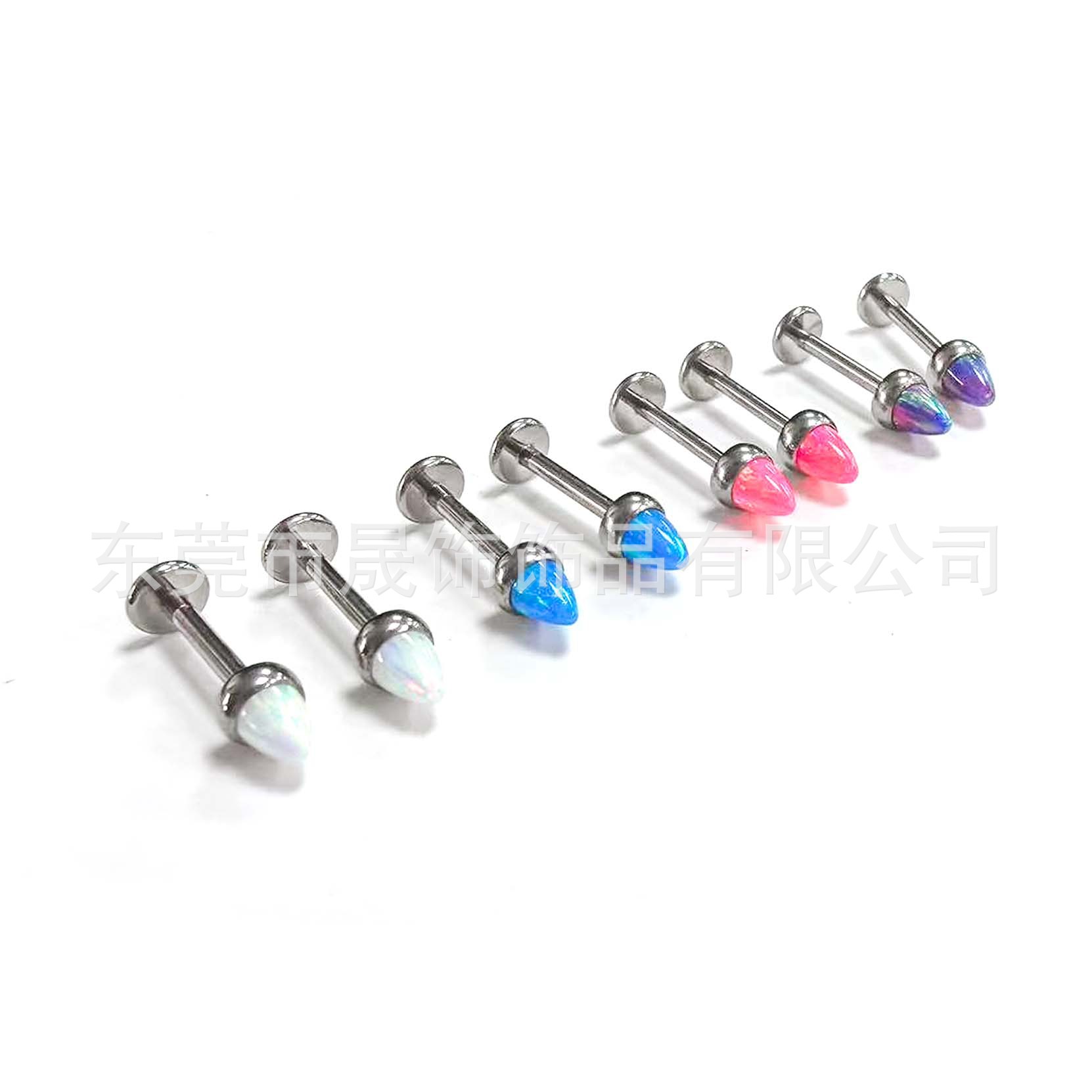 F136 Titanium Alloy 澳宝尖锥 Ear Stud Helix Cartilage Stud G23 Implant Grade Titanium Labret Stud 人体 Piercing Jewelry Accessories 头