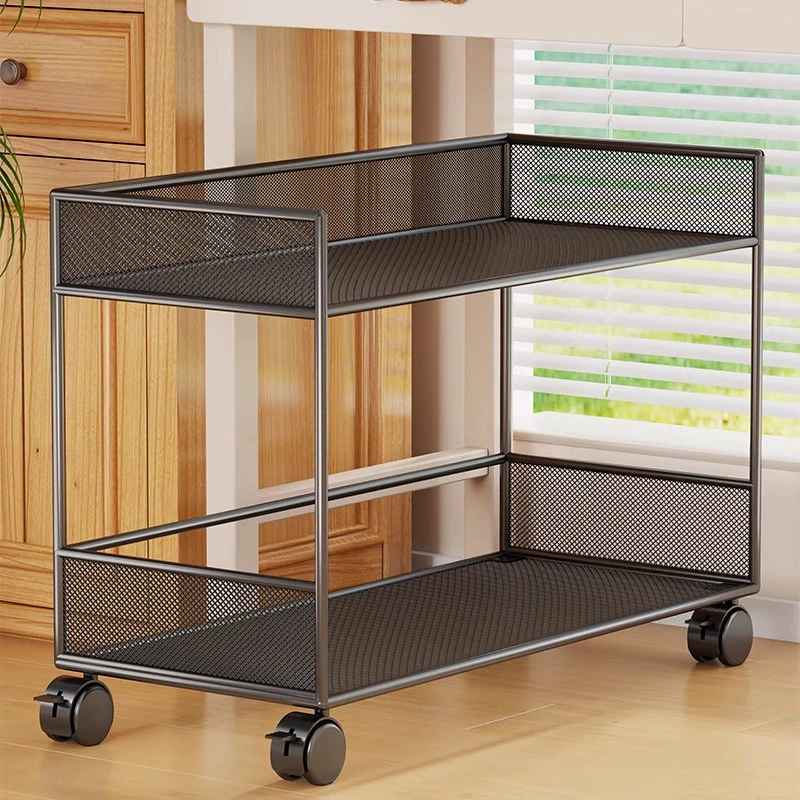 Мобильная книжная полка для хранения домашнего использования многослойная тележка на колесах