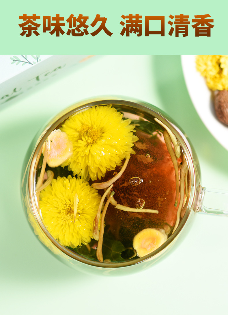 Pang Da Hai Chrysanthemum Tea Bags 7-Ingredient Clearing Blend with Luo Han Guo 12 Bags 84g quality and texture