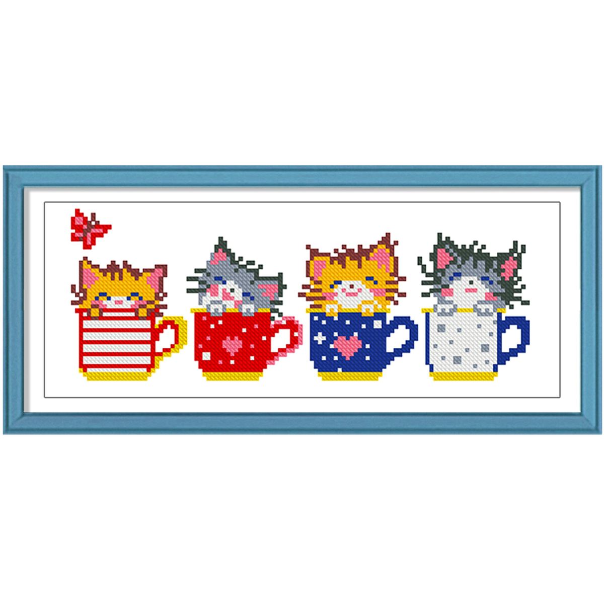 Cross-border diy material paquete de menú gato nuevo lindo animal dormitorio sala de estar diy bordado image 6
