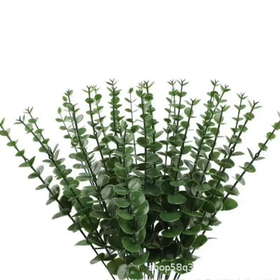 模擬緑の植物人工ユーカリの葉 38 センチメートルシングルユーカリの葉模擬緑の植物の花束クロスボーダー家の装飾花|undefined