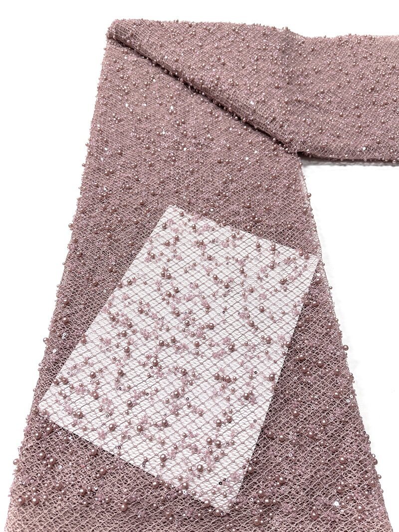 Fabricantes nuevos populares en línea cena de moda vestido de fiesta falda de cuentas tela tridimensional cuerdas bordadas