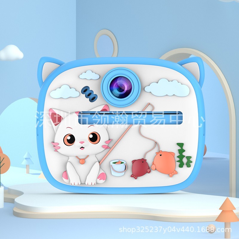 2025年新型子供用プリントカメラ、高画質デジタルデュアルカメラ、動画撮影可能、子供用ポラロイドカメラ、ポータブル|undefined