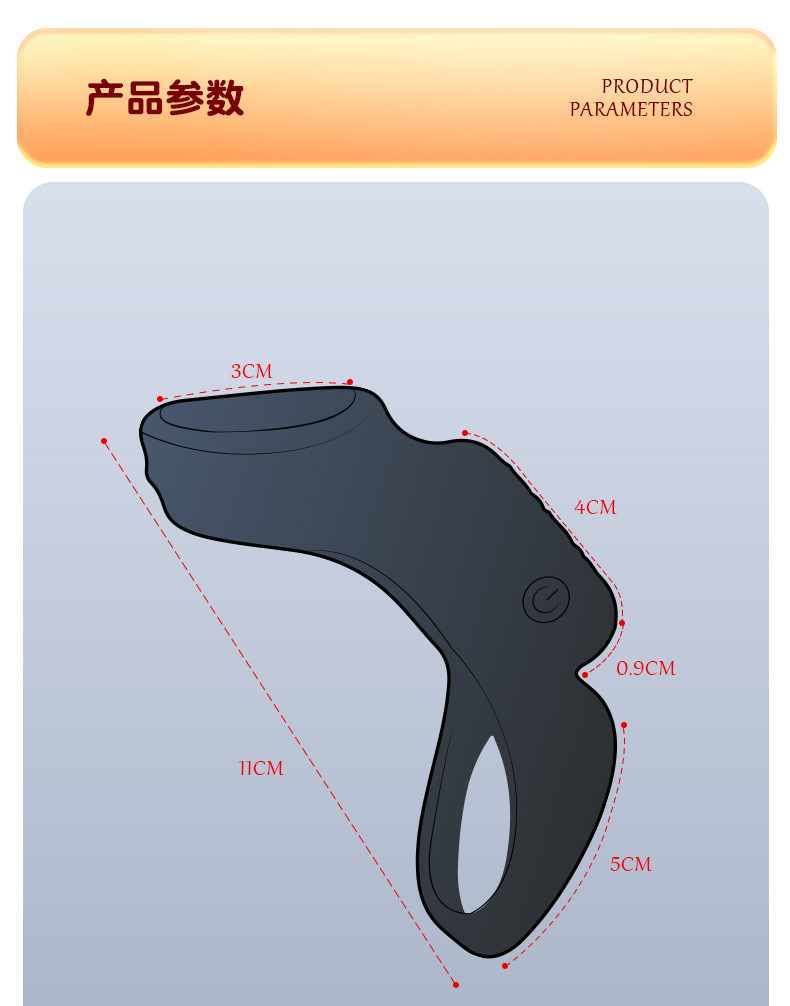 Remote Control Vibrating Double-Ring Lock Ring Silicone Penis Sleeve — detail image 22