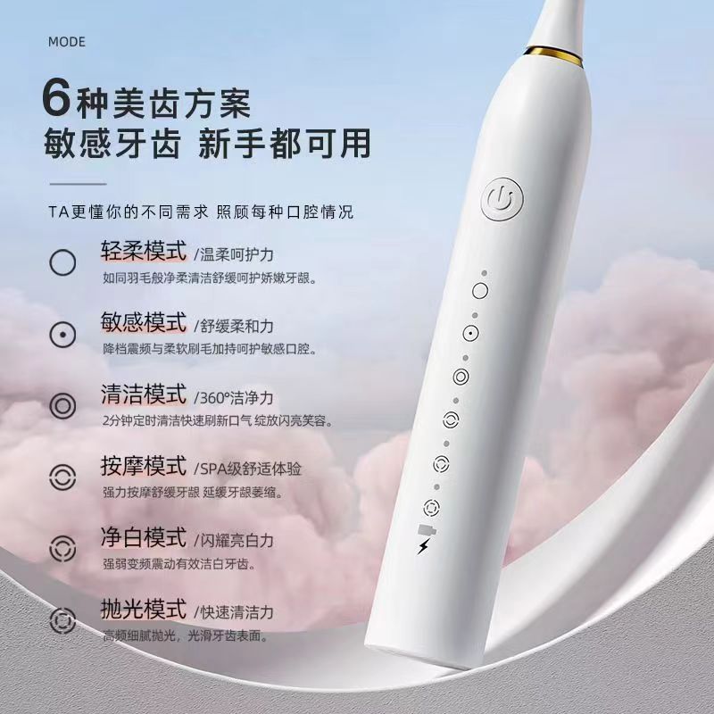 German Imported Electric Toothbrush Smart Fully Automatic Adult Rechargeable Home Brushing Waterproof Soft Bristles Unisex