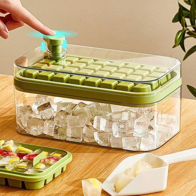 食品級冷蔵庫自製氷格家庭用模型製氷氷氷金型貯蔵箱冷凍蓋付き神器押圧|undefined