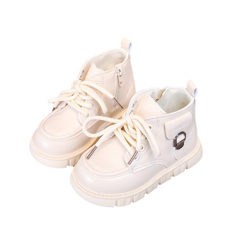 Mother & Kids Style Children's Short Patent Leather Martin Boots Soft Soled Low Cut For Little Girls And Boys Autumn Winter_voghion.com