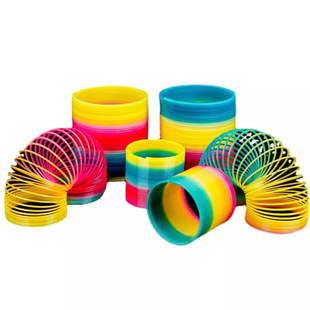 Early Education Educational Toys Magic Rainbow Circle Stall Toys Plastic Spring Ring Nostalgia Toys MCS521
