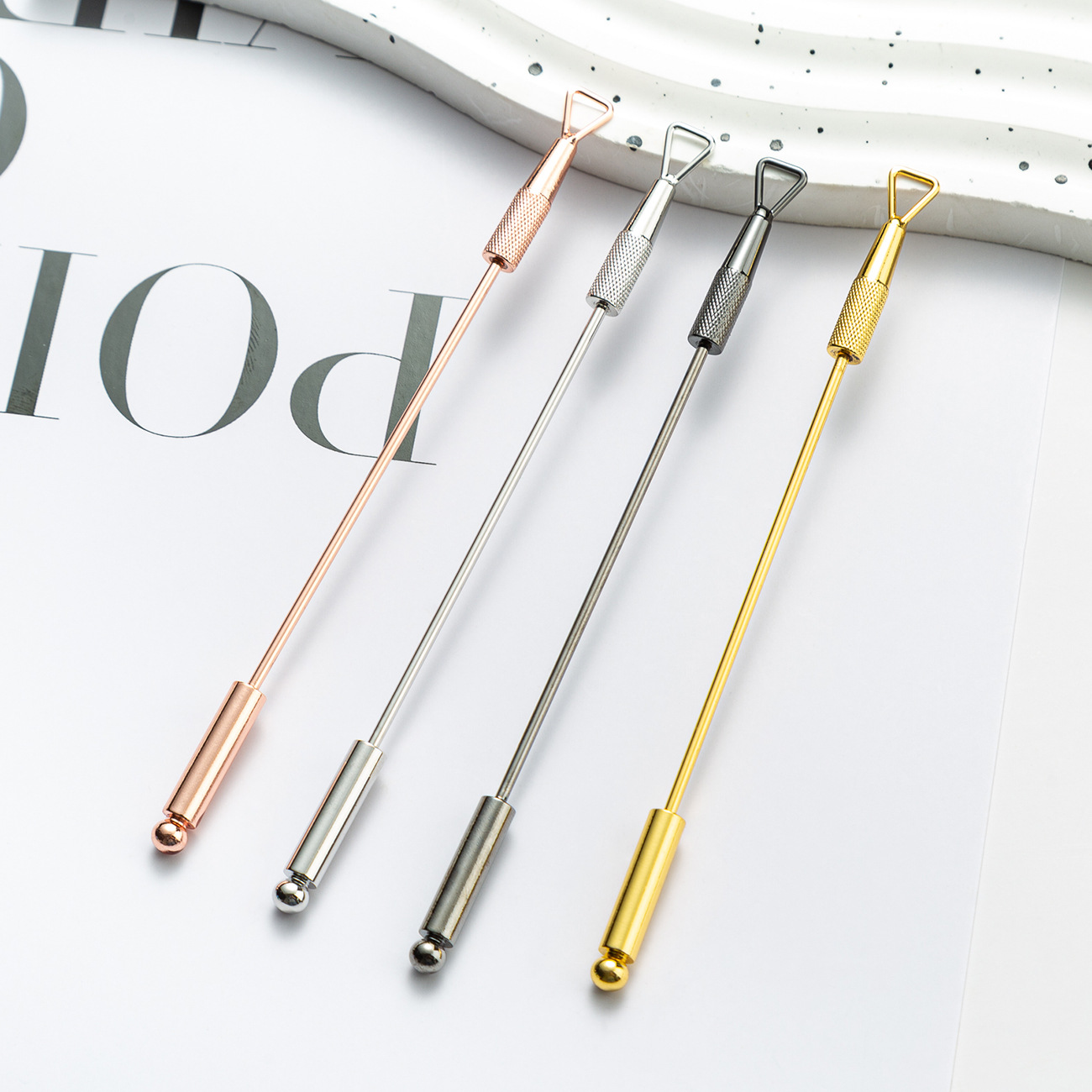 Acero inoxidable de doble cabeza de manicure removente manicure removente manicure removible pegamento de fototerapia manicure herramientas de manicure al por mayor