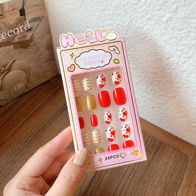 Niños parches de uñas super lindas chicas lindas usan pegatinas de dibujos animados de uñas seguras desmontables parches de uñas al por mayor image 148