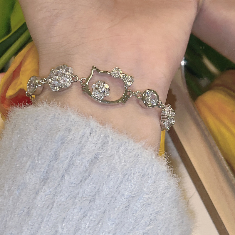 Hello Kitty Hello Kitty Bracelet Cute Girl Kt Cat Fairy Bracelet for Girlfriend and Best Friend