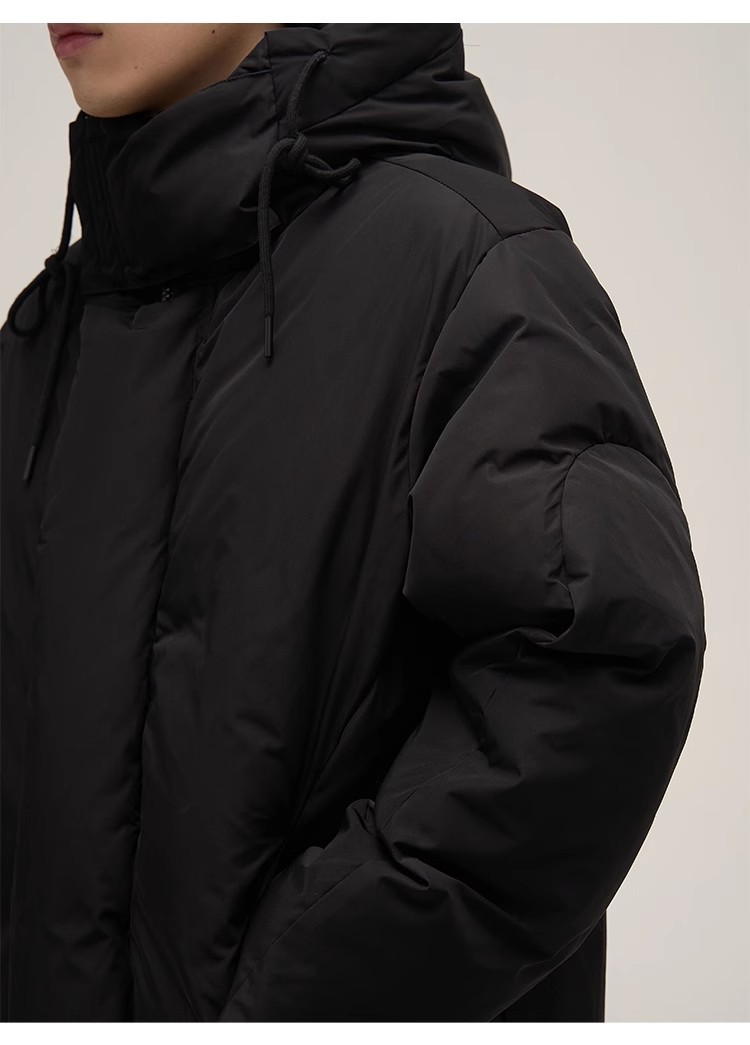 Black Winter American Trend Advanced Sense Design Sense Niche Hooded Cotton Clothing Men's European And American Street Jacket Couple Tide_viptrois.com