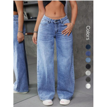 Q 39718 Sweet Spicy High Waist Straight Jeans ���������ֱͲ