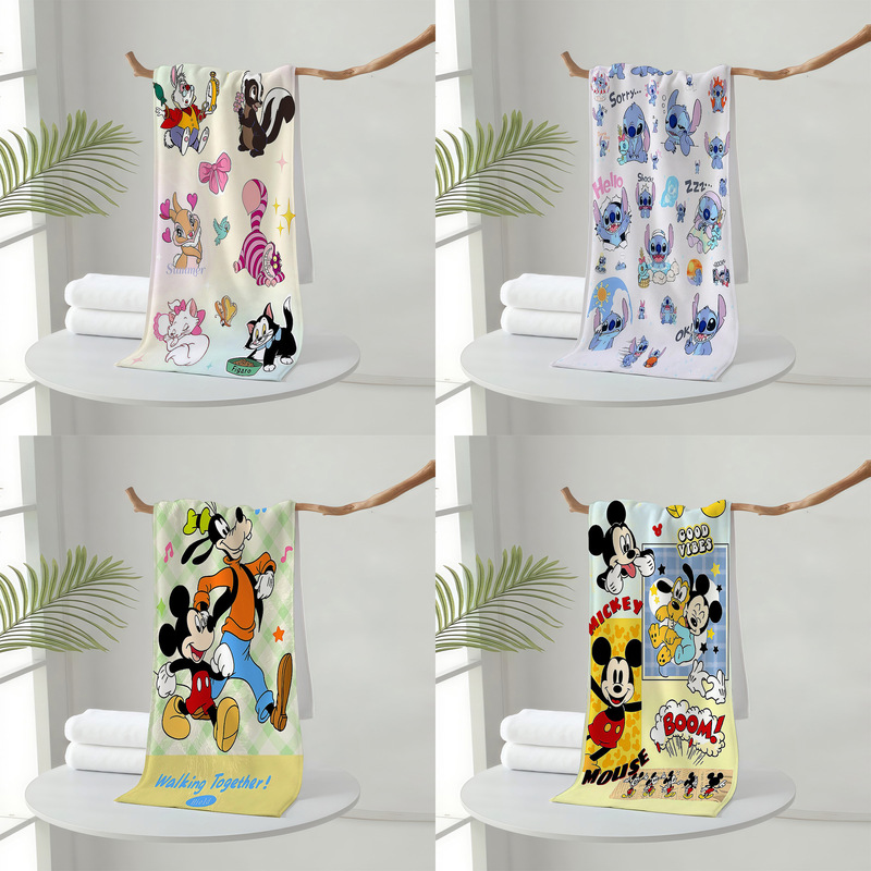 Cartoon Cute Printed Sports Towel, Fitness Towel, Summer Absorbent Quick-Drying Sports Towel, Running Sweat-Wiping Towel