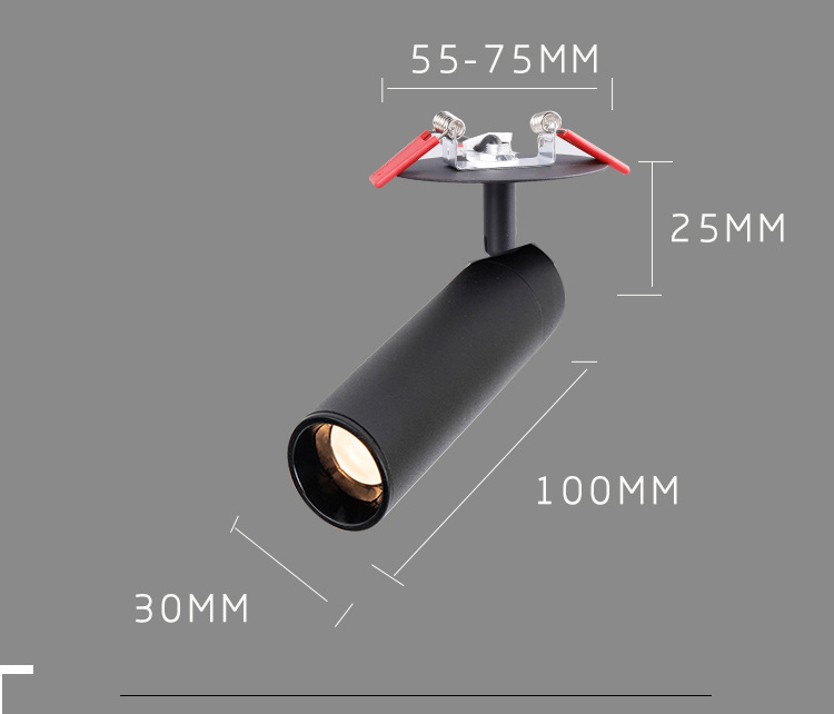 埋め込み型スポットライト開口部 75MM 小型スポットライト 小型角度ビーム 3 度 8 度雰囲気茶室美術館|undefined