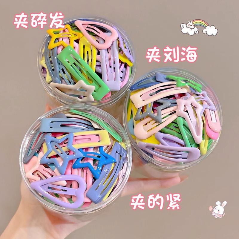 Horquilla estrella, lindo color en la frente para niños, flequillo bb, clip pequeño para el cabello roto en el costado de las niñas, sin dañar el tocado del cabello