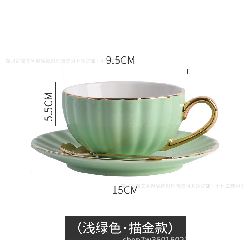 Continental pequeño lujo conjunto de tazas de café de Phnom Penh estilo inglés de la tarde tazas de té de flores de hotel tazas de café de cerámica platos