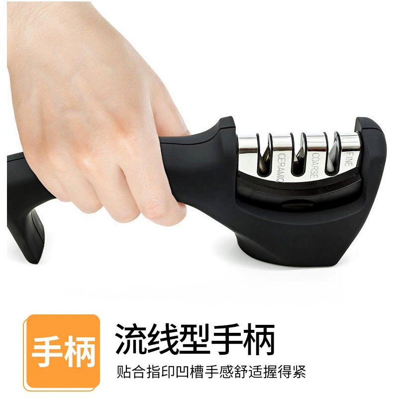 3-ступенчатый домашний кухонный маленький нож точильный камень точильный нож портативный завод прямой продажи горячего стального вольфрамового керамического стержня