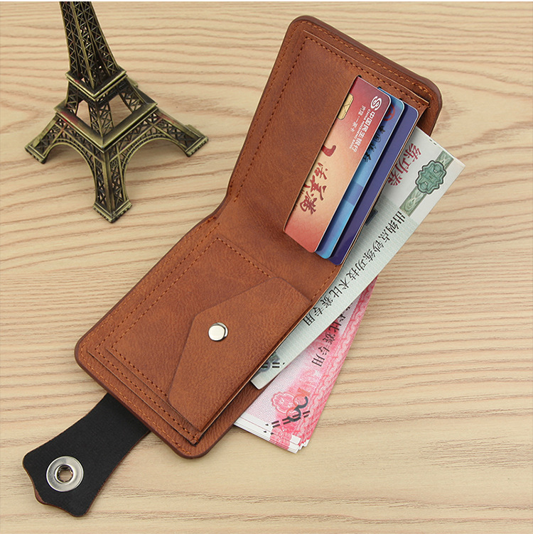 New Men's Boys Wallet Wallet Mini Short Wholesale Wallet Men Buckle Wallet display picture 10