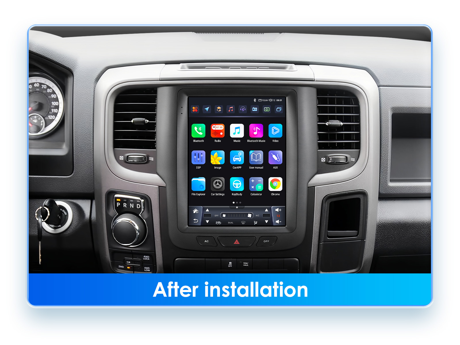 Suitable for Dodge Ram1500 Ram 13-18 Android Large-Screen Central Control Car Navigation Vertical Screen Gps All-In-One Machine