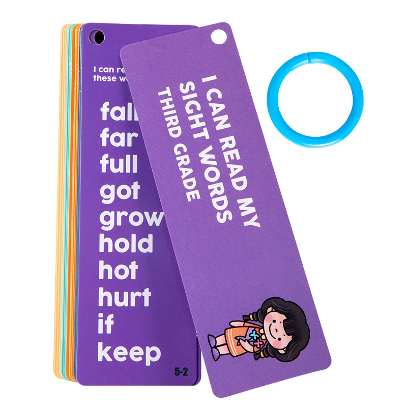 Tarjeta de aprendizaje cognitivo de palabras de alta frecuencia para niños transfronterizos y estudiantes de primaria en inglés