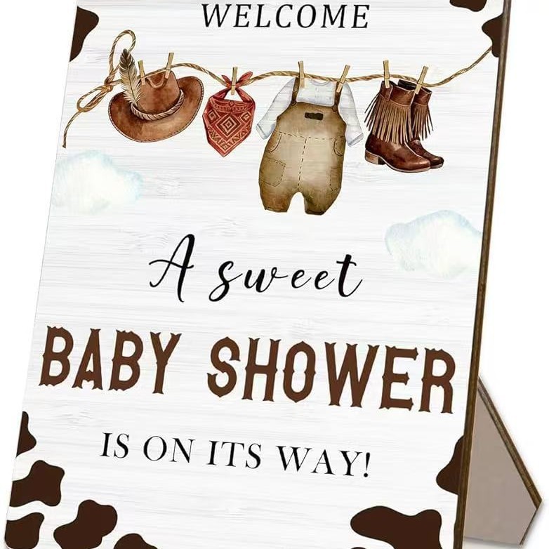 Wooden Picture Frame Baby Shower Baptism Party Game Sign Kit Decorative Gender Reveal Party Decoration Wooden Signs