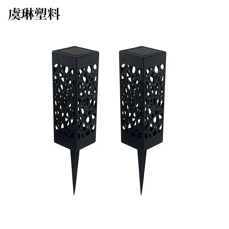 新款太阳能户外花园灯地插灯方形镂空草坪灯宫庭灯