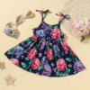 Summer children's slip dress with bow, skirt, small princess costume, children's clothing, western style