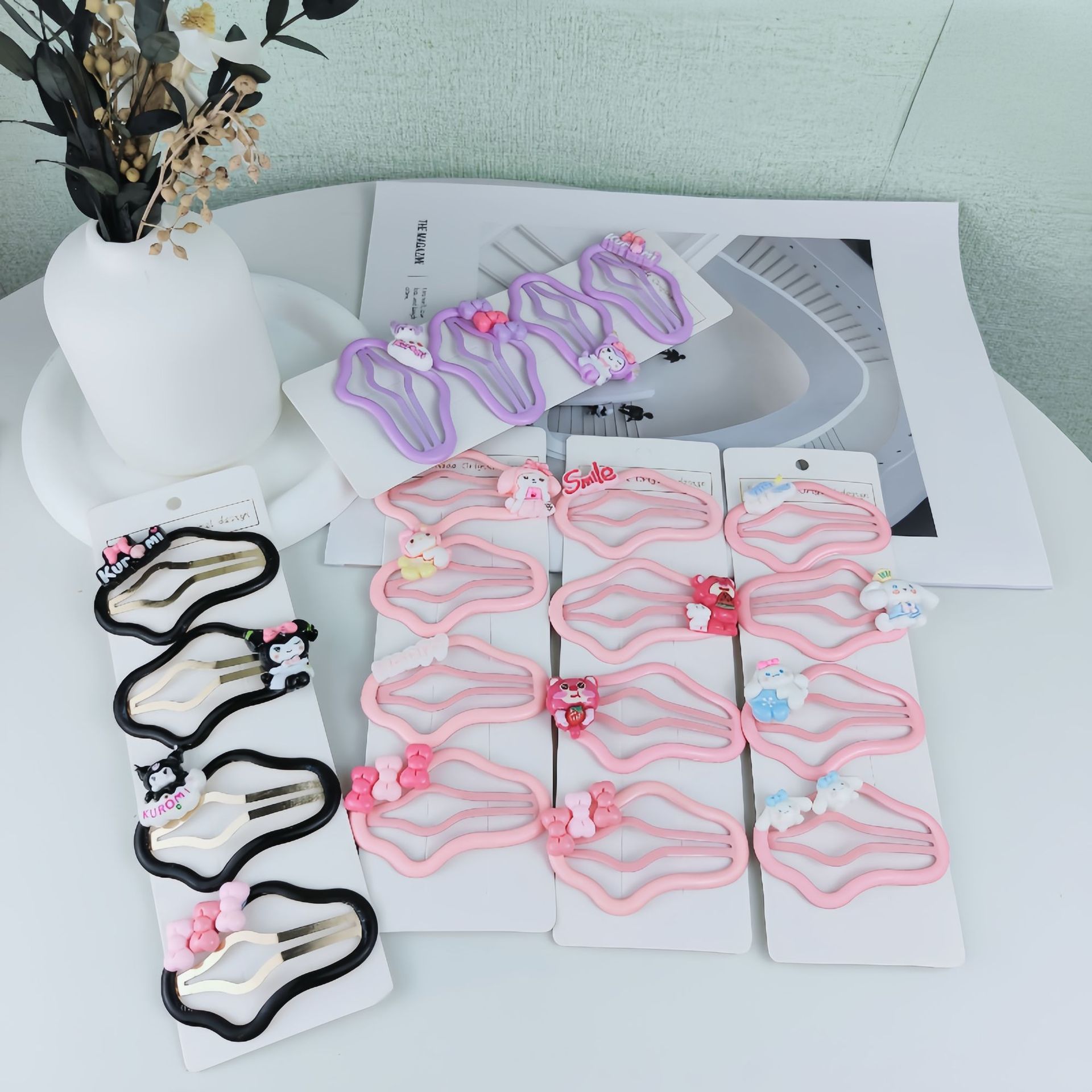Clips de cabello de dibujos animados nubes clips de cabello BB clips de niñas nuevos bangs clips de cabello de niñas detrás de la cabeza clips de cabello