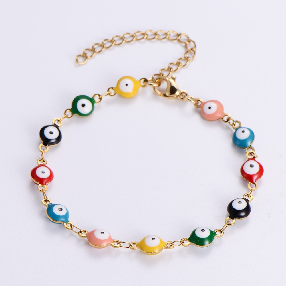 Fashion Devilu0027S Eye Titanium Steel Enamel Bracelets 1 Piece