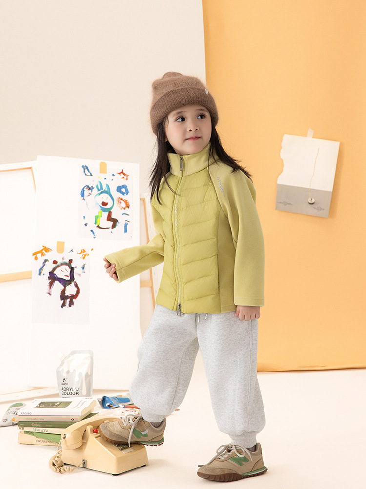 Uniforme escolar artefacto Xie Jin lana ropa de invierno para niños abrigo de niñas 2025 invierno nuevo niño cuello 90 chaqueta de pluma ligera image 4