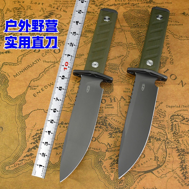 零误差0006户外直刀高硬度一体野营求生刀锋利便携生存防身战术刀