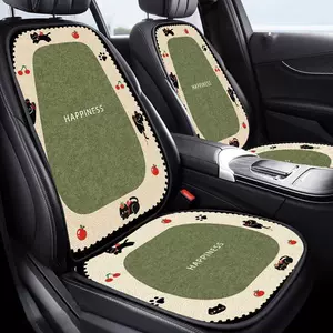 Cute-style car seat cushions, suitable for all seasons, comfortable car seat pads, dust-proof, seven-piece set