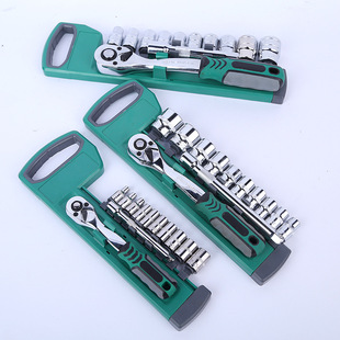 Factory large, medium and small flying single and double row 12-piece hexagonal 20 pieces 28PC auto repair tools fast ratchet wrench set