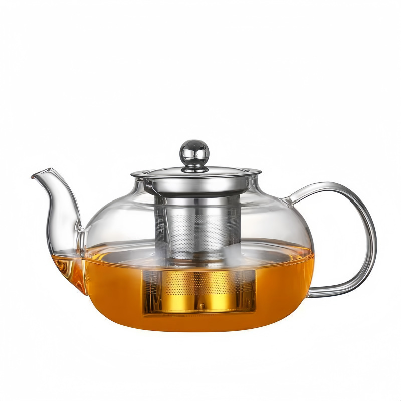 Tetera de Vidrio Resistente al Calor con Filtro de Acero Inoxidable para Té image 6