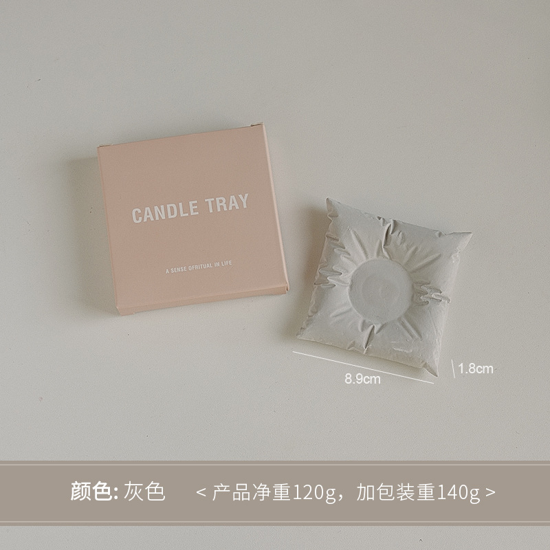 Bandeja de velas de aromaterapia, candelabro de yeso de viento, decoración, regalo de decoración, soporte inferior de base de vela de nicho de sentido avanzado