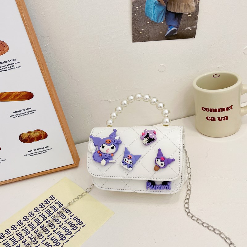 Bolso infantil 2024 nuevo estilo coreano de cadena de dibujos animados bolso de hombro estilo Xiaoxiang Ling mochila para hombres y mujeres bolsos pequeños