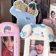 可爱卡通毛绒卡套学生饭卡追星公交爱豆玉桂狗小卡校园卡展示收纳