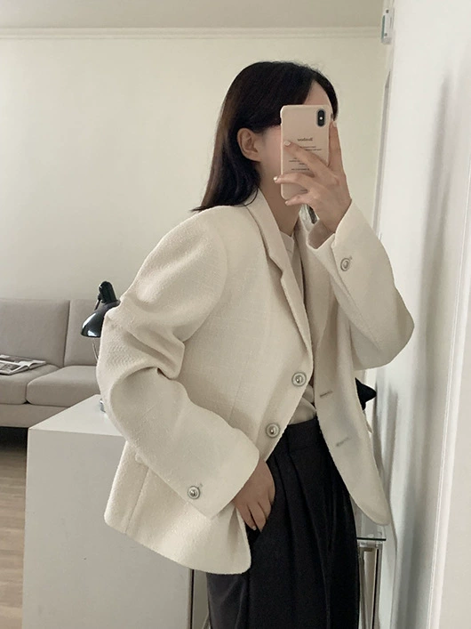 younniz Элегантный пиджак изысканного материала в классическом стиле Chanel, три цвета для любого случая