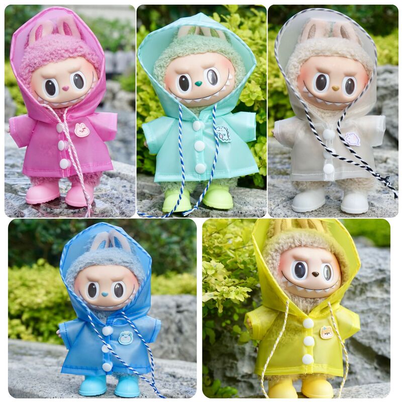 Only Baby Clothes, Raincoat Suit, First, Second and Third Generation Labubu Doll Cloak, Hooded Raincoat, Change of Clothes, Versatile Clothes and Accessories