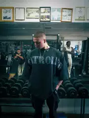 Kontrolledinsanity Men's Oversized T-Shirt Gym Sports Fitness Quick-Drying Breathable Loose Short-Sleeved