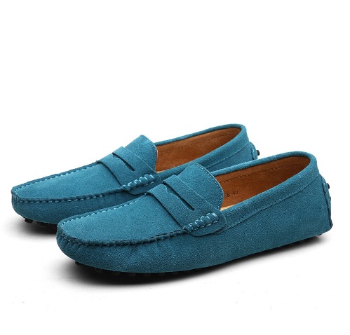 Derby décontracté en daim et cuir verni pour hommes, chaussures confortables de fête d'affaires à bout carré_voghion.com