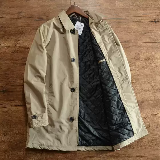 Windproof and Waterproof 89 Euros ~ Go Out to Europe and the United States, Men's Quilted Warm Winter Outwear, Mid-Length Windbreaker Outwear