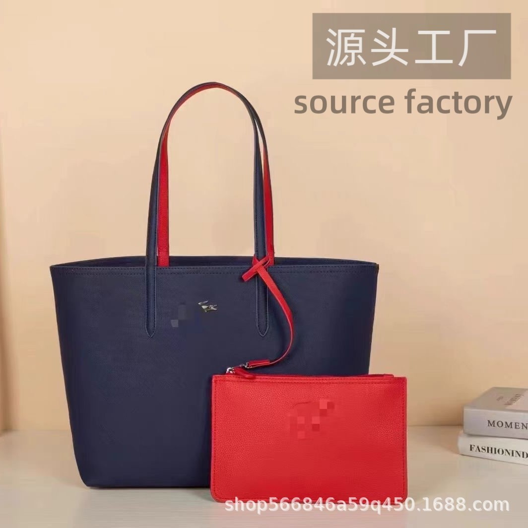 Cross-Border French Tote Bag, Double-Sided Fish-Shaped Mother-Daughter Bag, Single Shoulder Handbag, Large Capacity Commuter Bag for Women, Shopping Bag