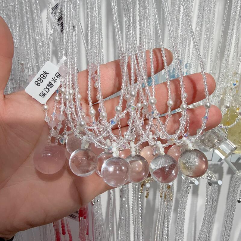 施华洛天然水晶项链转运招财女生夏显白锁骨链礼物原创新中式珍珠|undefined