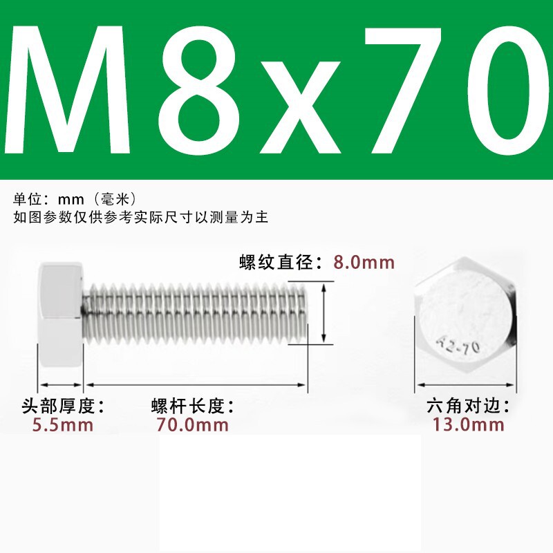 【六角ねじ】304ステンレス外六角ねじ全ねじ六角ねじ六角ねじボルト|undefined