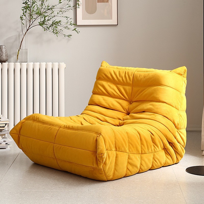 Sofá perezoso nórdico moderno pequeño tipo de casa sala de estar red simple oruga aterrizaje tatami silla reclinable individual